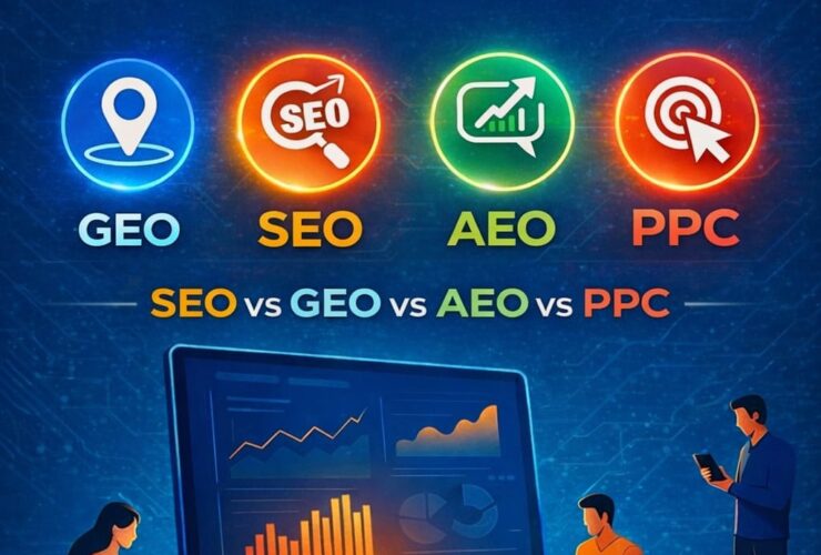 SEO vs GEO vs AEO vs PPC: A Complete Beginner’s Guide to Modern Digital