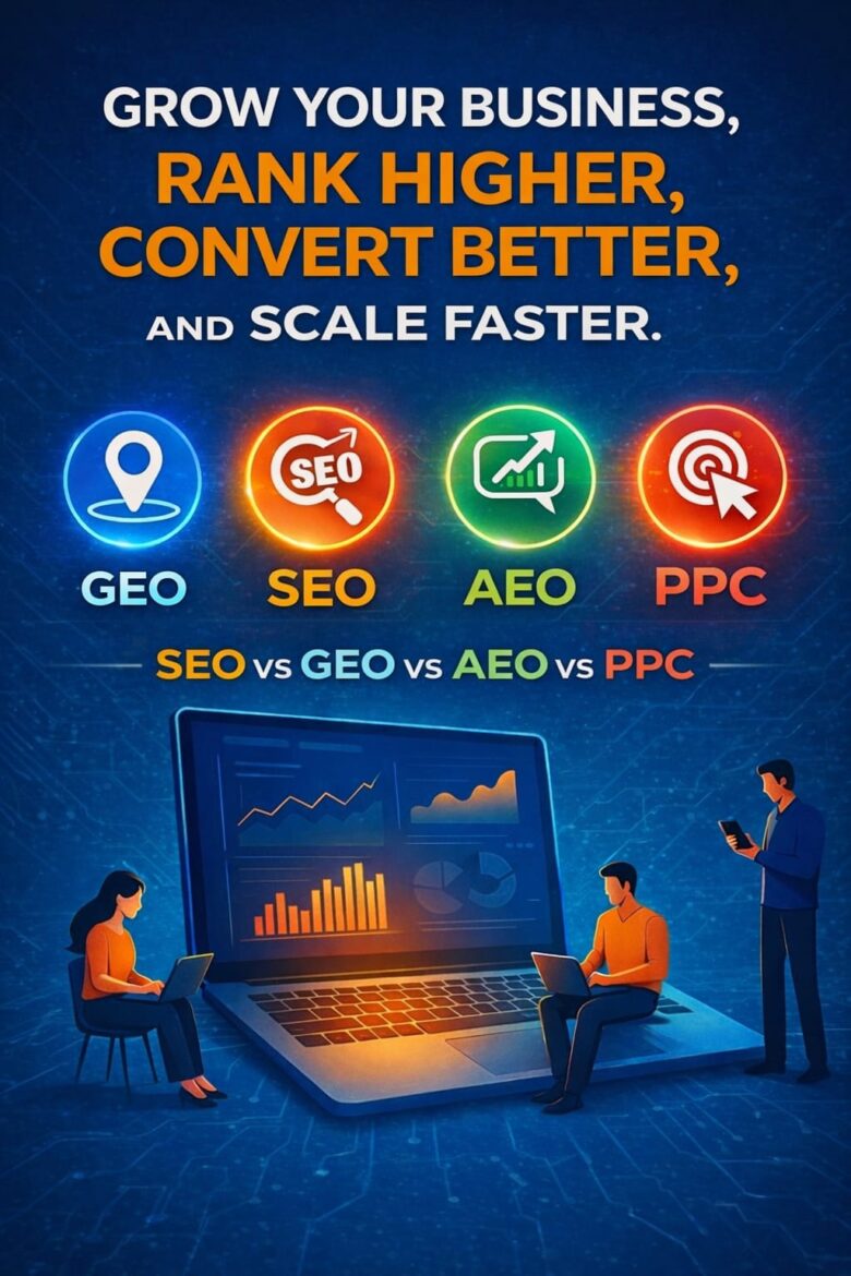SEO vs GEO vs AEO vs PPC: A Complete Beginner’s Guide to Modern Digital