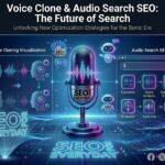 Voice Clone and Audio Search SEO concept illustration